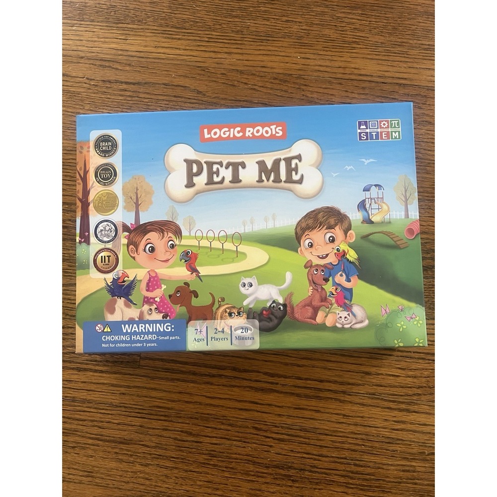 Logic Roots Pet Me STEM Logic Board Game Ages 7+ Family Educational Puzzle Game